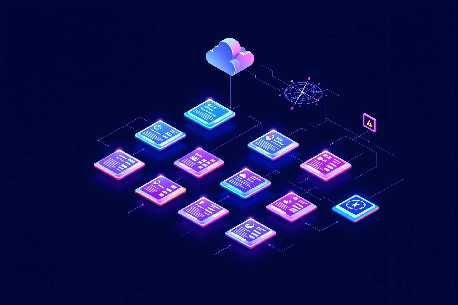 Terminal z kodem Astro i panelem AWS CloudFront — budowa statycznych stron internetowych